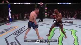 Kamaru Usman and Colby Covington TRADING JABS and PUNCHES