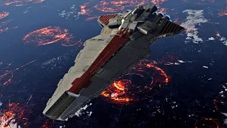 Valiant Star Destroyer vs 2 Venator Star Destroyer - Star Wars: Empire At War Remake NPC Battle