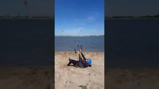 Kiting crash body jump in Berdyansk