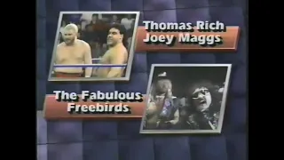 Fabulous Freebirds vs Thomas Rich & Joey Maggs   Power Hour Feb 29th, 1992