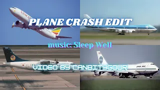 plane crash (music:sleep well) #planecrash  #music  #sleepwell  #aviation  #plane  #edit