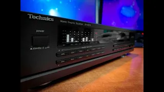 TECHNICS SH-GE70 Vintage Stereo Digital Graphic Equalizer, Dual Spectrum Analyzer Demonstration