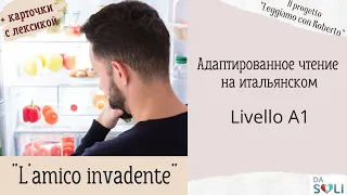 Адаптированное чтение на итальянском. L'amico invadente.  Livello A1