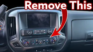 2017 Chevrolet Silverado Climate Control Removal in Center Stack Dash