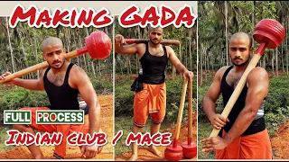 Making of GADA / INDIAN CLUB / MACE...KUSHTI WORKOUT EPQUIPMENT using just FLOWER POT AND CEMENT