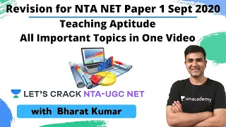 Teaching Aptitude - All Important Topics in One Video | NTA UGC NET Paper 1 | Kumar Bharat