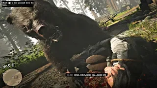 Red Dead Redemption 2 - John Marston & Sadie Get Attacked By Giant Legendary Bear