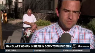 Man Slaps Woman In A Wheelchair During Live News Report!