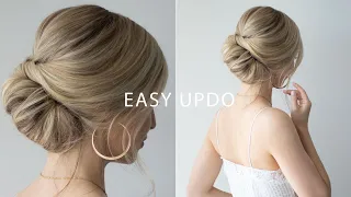 HOW TO: EASY updo for short hair 👰🏼Perfect wedding hair, prom, formal.