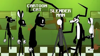 CARTOON CAT, DOG & RABBIT vs SLENDERMAN, JEFF THE KILLER & SMILE DOG - JustJoeKing Animations