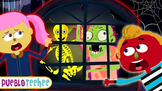 Canciones de monstruos para niños - ¿Quién está en la ventana? | Pueblo teehee