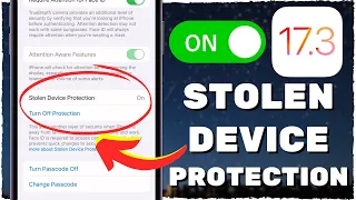 ENABLE Stolen Device Protection On iPhone