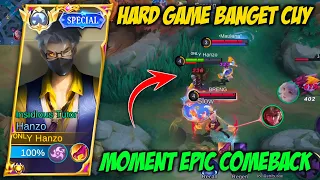 Moment Hanzo Epic Comeback!! Mode Hard Game Banget Ini Guys - Mobile Legends