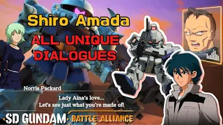 【バトアラ】SD GUNDAM BATTLE ALLIANCE - Shiro Amada All Unique Partner Dialogues