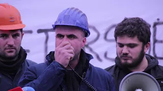 Minatorët e Bulqizës protestojnë në Tiranë