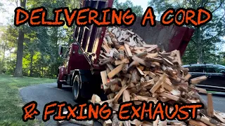 #401 Fixing an Exhaust Leak on the International & Delivering a Cord of Firewood