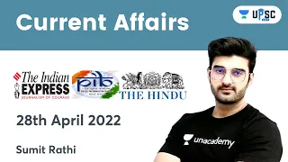 Daily Current Affairs In Hindi By Sumit Rathi Sir | 28 April 2022 | The Hindu, PIB for IAS