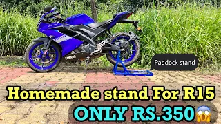 Paddock Stand For R15 V3 || Homemade Only Rs.350 😱@BikerSG.