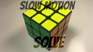 Slow Motion Rubik's Cube Solve