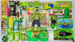 Ultimate green stationery Collection - rc car, calculator pencil box, pencil sharpner, walkie talkie