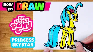 How to draw My Little Pony | Princess Skystar | Kids Drawing | Step by Step | Kids Animation Star