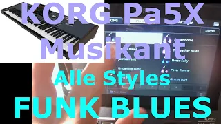 KORG Pa5X Musikant: Alle FUNK BLUES Styles (complete style demo)