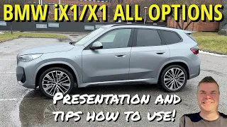 BMW iX1 & BMW X1 2023 - Presentation of ALL options with tips about settings and how to use them
