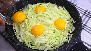 Just add eggs with cabbage! It's so delicious-Simple, healthy & tasty recipe for dinner or breakfast