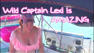 WildCaptainLexi 013...  weird solo sailor girl having a lovely sail in Grenada