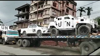United Nations(UN) armored vehicles spotted in India.
