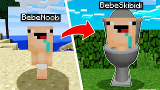 ME CONVIERTO EN SKIBIDI TOILET👶🚽 BEBE NOOB ES SKIBIDI TOILET en MINECRAFT ROLEPLAY