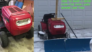 Quinn's DIY Lawnmower Snowplow (Rain Barrel Version) Cheap!