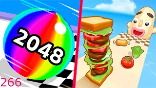 Ball Run 2048 Vs Sandwich Runner - Android iOS Gameplay Walkthrough - Mobile Games - 266