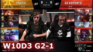 Fnatic vs G2 eSports | Game 1 S7 EU LCS Summer 2017 Week 10 Day 3 | FNC vs G2 G1 W10D3