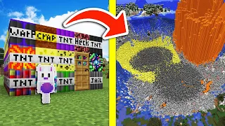 PROBAMOS LAS TNT MAS PODEROSAS DE TODO MINECRAFT 💣😱 Estas TNT Existen en Minecraft!! Capitan Winki