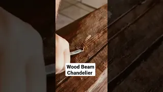 Wood Beam Chandelier. Full Video on Channel