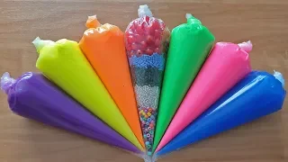 Making Crunchy Slime with Piping Bags #96