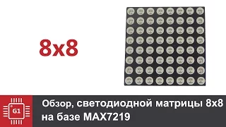 Обзор, светодиодной матрицы 8x8 на базе MAX7219