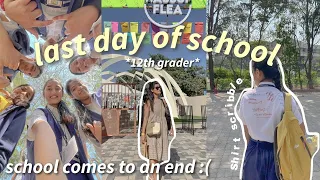 LAST DAY OF SCHOOL VLOG😭🥺*12th grade* Scribbling shirts, collecting admit card, Wassup Flea shopping