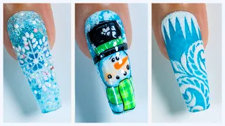 Frosty☃️Winter Nails Tutorial | New Snowman Nail Art 2022 | Snowflake Nails