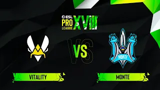 Vitality vs. Monte - Map 1 [Anubis] - ESL Pro League Season 18 - Quarter-final