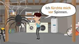 Learn German | Verbs with prepositions 👉 Accusative or dative? | What are you afraid of?