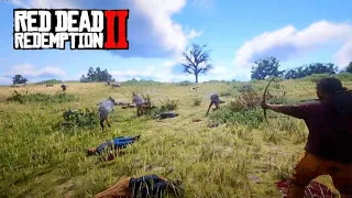 US ARMY VS NATIVE AMERICANS [Red Dead Redemption 2] NPC wars 2