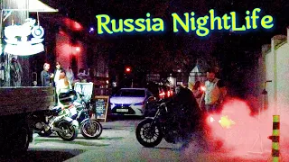 Nightlife in Russia! Wrong turn to the sea promenade and bikers bar in Sochi Adler!