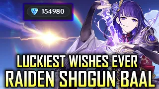 THE LUCKIEST WISHES EVER | RAIDEN SHOGUN BAAL | GENSHIN IMPACT