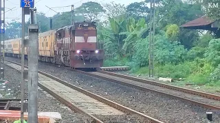 WDM3A Old diesel engine speedy skipping throughout Rail station mail train