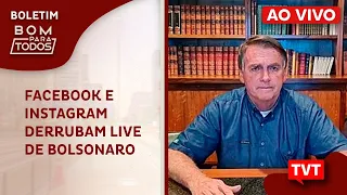 #AOVIVO | Facebook e Instagram derrubam live de Bolsonaro  - CPI vai pedir banimento do presidente