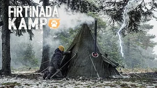 STORMY CAMPING | CAMPING IN THE MOUNTAINS WITH A STOVE TENT