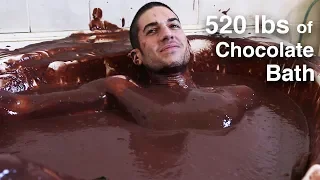 Filling Bath with 520 lbs Chocolate