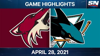 NHL Game Highlights | Coyotes vs. Sharks - Apr. 28, 2021